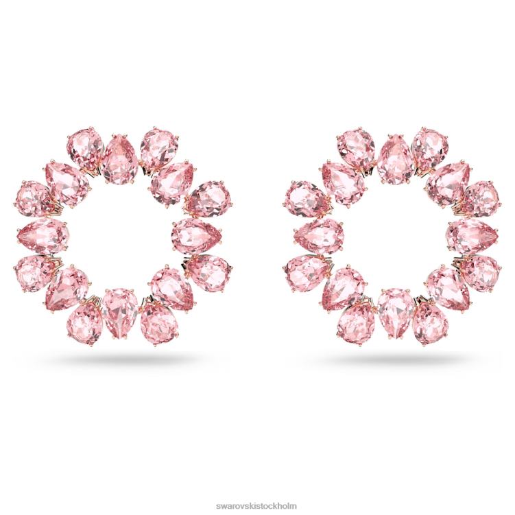Swarovski millenia hoop örhängen P28L876 Smycken päronslipad, rosa, roséguld pläterad