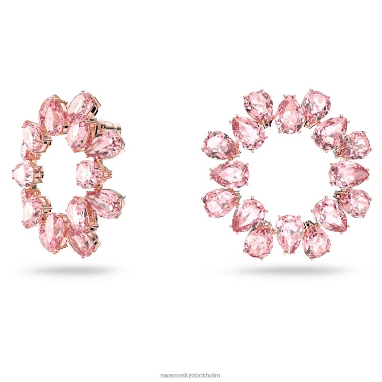 Swarovski millenia hoop örhängen P28L876 Smycken päronslipad, rosa, roséguld pläterad
