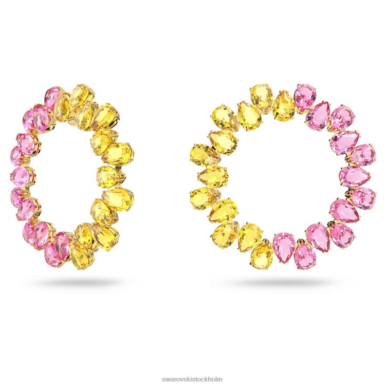 Swarovski millenia hoop örhängen P28L912 Smycken päronslipad, flerfärgad, guldfärgad