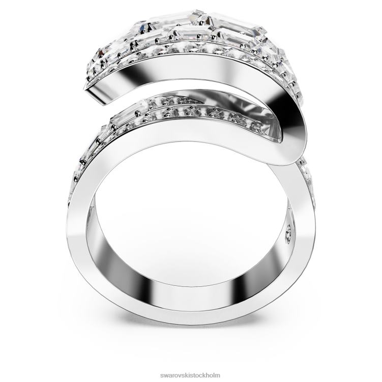Swarovski hyperbel cocktailring P28L996 Smycken kolneutral zirkoniumoxid, blandade snitt, vit, rodiumpläterad