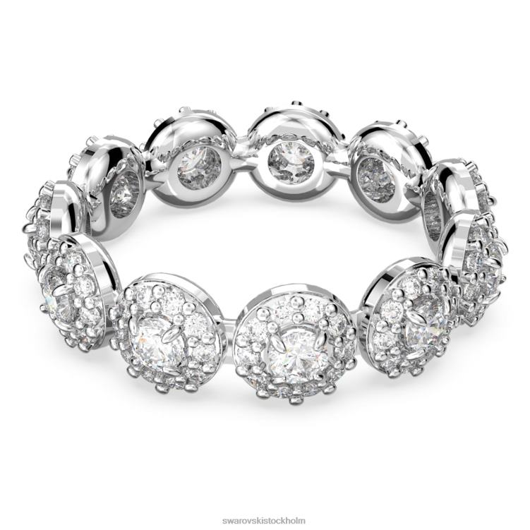 Swarovski konstella ring P28L1009 Smycken rund skuren, pave, vit, rodiumpläterad