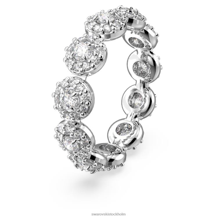 Swarovski konstella ring P28L1009 Smycken rund skuren, pave, vit, rodiumpläterad