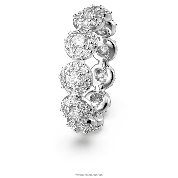 Swarovski konstella ring P28L1009 Smycken rund skuren, pave, vit, rodiumpläterad
