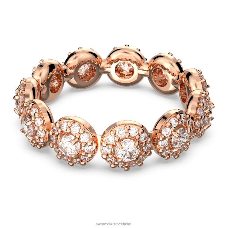 Swarovski konstella ring P28L1016 Smycken rund skuren, pave, vit, roséguld pläterad