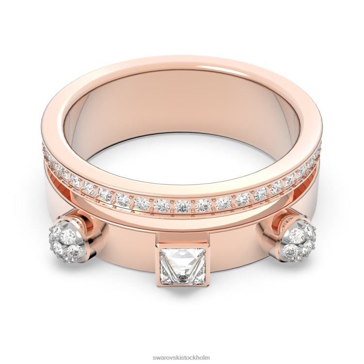 Swarovski spännande ring P28L1020 Smycken blandade snitt, vit, roséguld pläterad