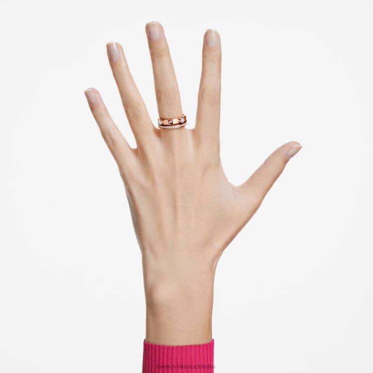 Swarovski spännande ring P28L1020 Smycken blandade snitt, vit, roséguld pläterad