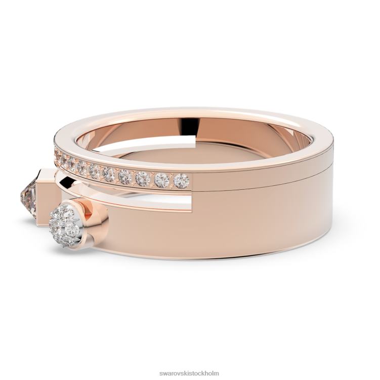 Swarovski spännande ring P28L1020 Smycken blandade snitt, vit, roséguld pläterad