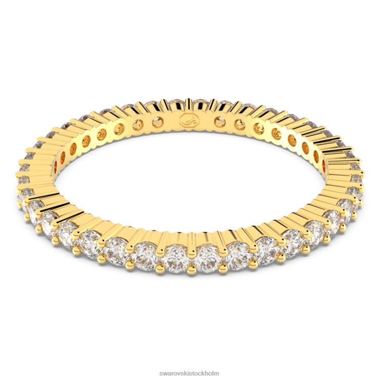 Swarovski vittore ring P28L1002 Smycken rund skuren, vit, guldfärgad