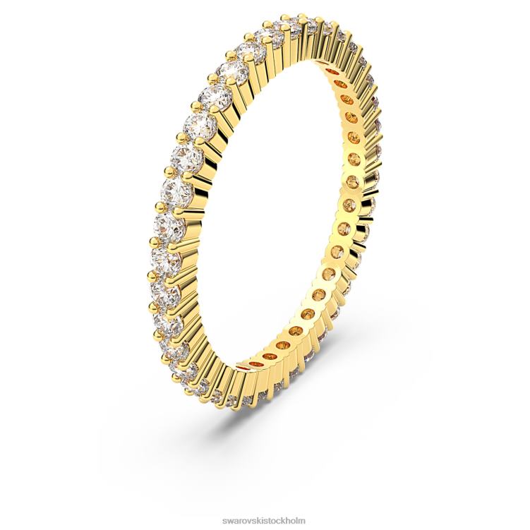 Swarovski vittore ring P28L1002 Smycken rund skuren, vit, guldfärgad