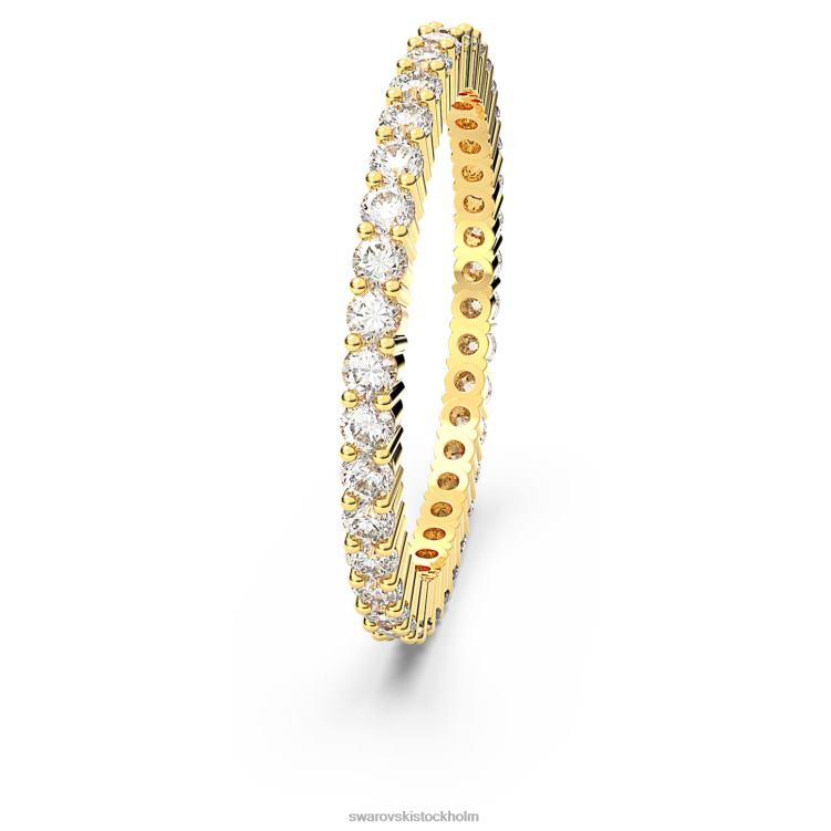 Swarovski vittore ring P28L1002 Smycken rund skuren, vit, guldfärgad