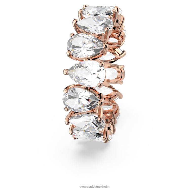 Swarovski vittore ring P28L1007 Smycken drop cut, vit, roséguld pläterad