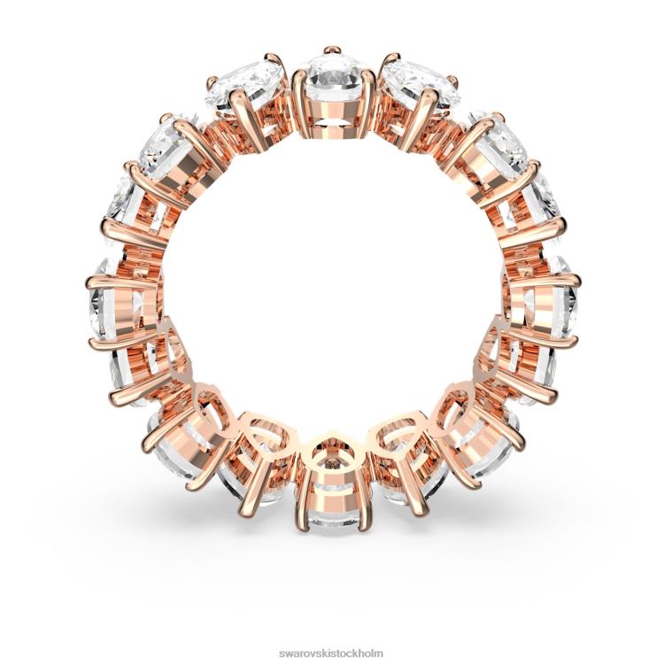 Swarovski vittore ring P28L1007 Smycken drop cut, vit, roséguld pläterad