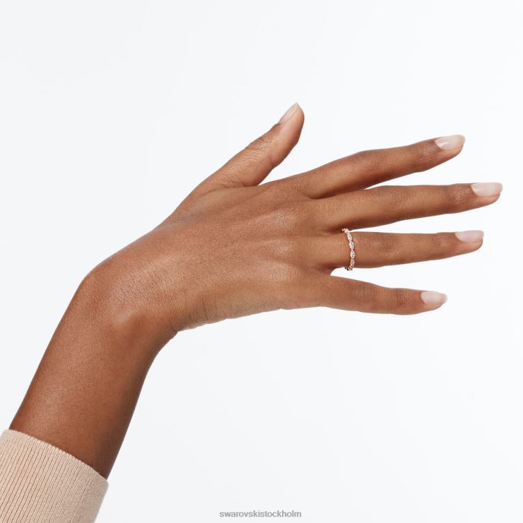 Swarovski vittore ring P28L1008 Smycken Marquiseslipad, vit, pläterad i roséguld