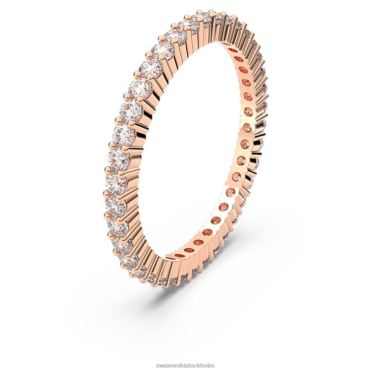 Swarovski vittore ring P28L1013 Smycken rund skuren, vit, roséguld pläterad