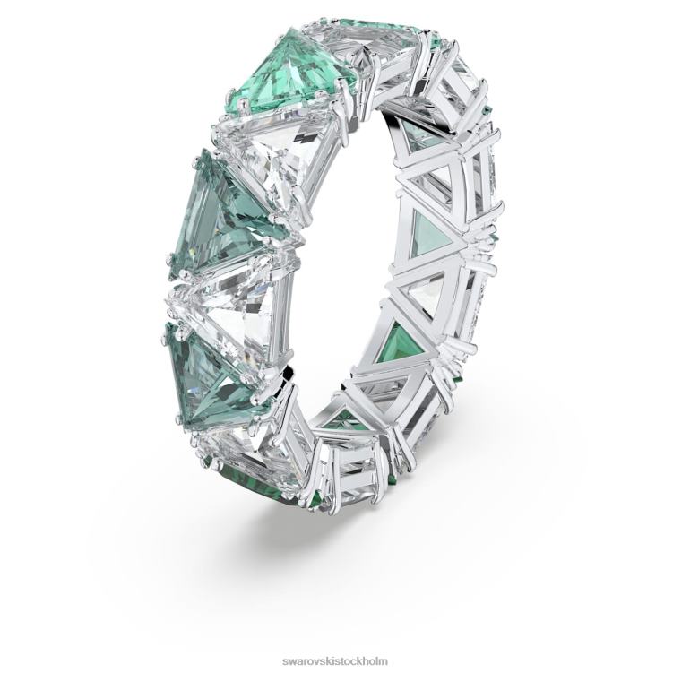 Swarovski Ortyx cocktailring P28L1044 Smycken triangelskuren, grön, rodiumpläterad