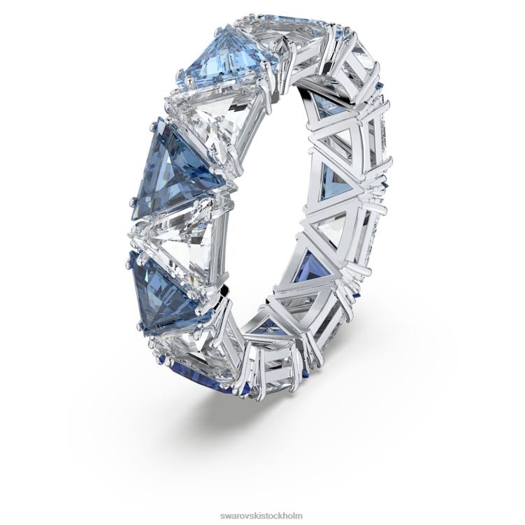 Swarovski Ortyx cocktailring P28L1045 Smycken triangelskuren, blå, rodiumpläterad