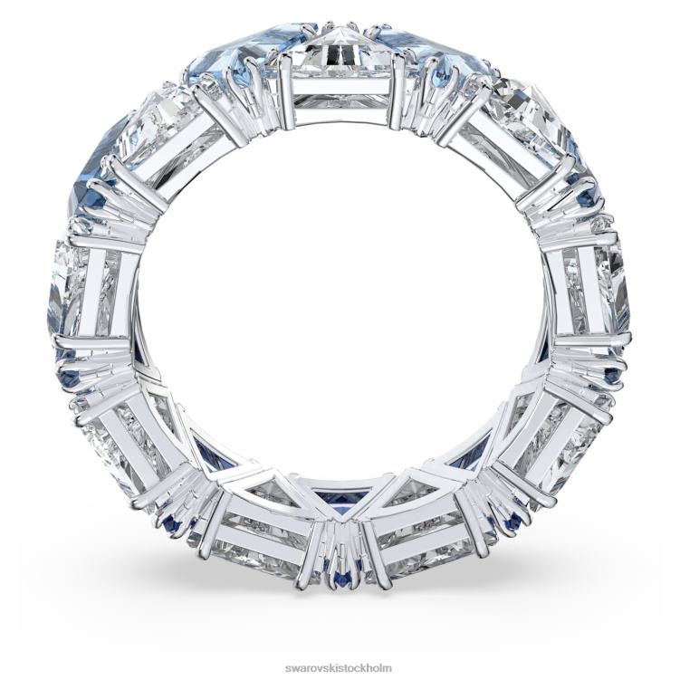 Swarovski Ortyx cocktailring P28L1045 Smycken triangelskuren, blå, rodiumpläterad