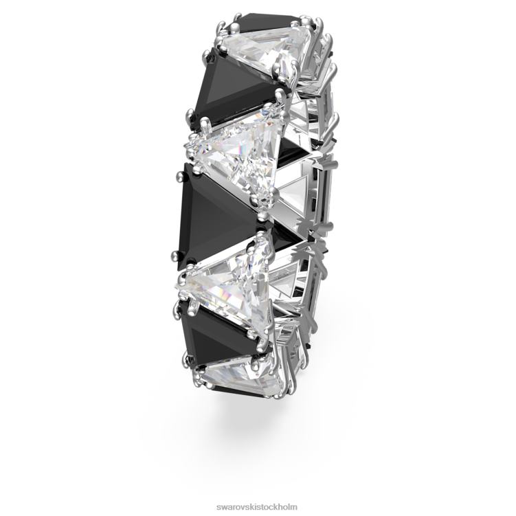 Swarovski Ortyx cocktailring P28L1050 Smycken triangelskuren, svart, rodiumpläterad