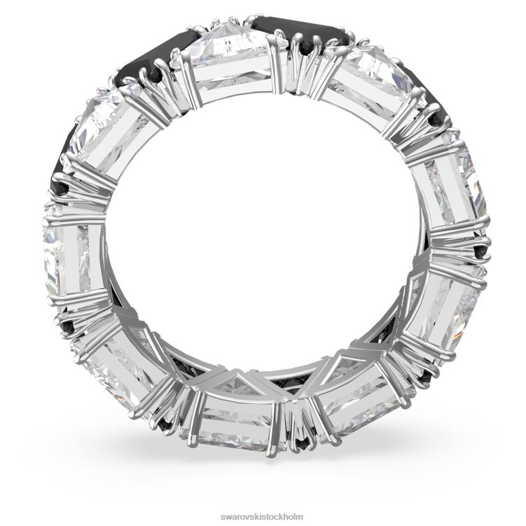 Swarovski Ortyx cocktailring P28L1050 Smycken triangelskuren, svart, rodiumpläterad