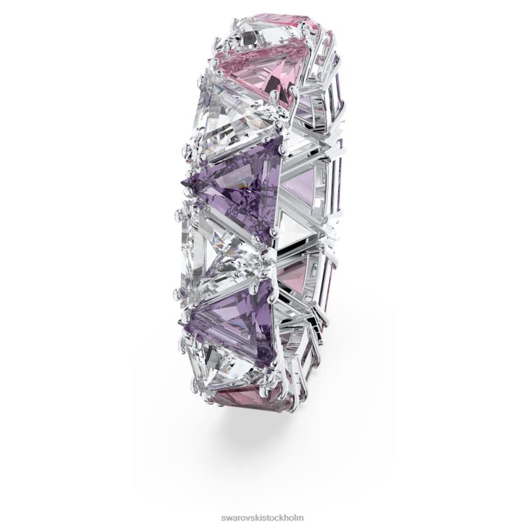 Swarovski Ortyx cocktailring P28L1058 Smycken triangelskuren, lila, rodiumpläterad