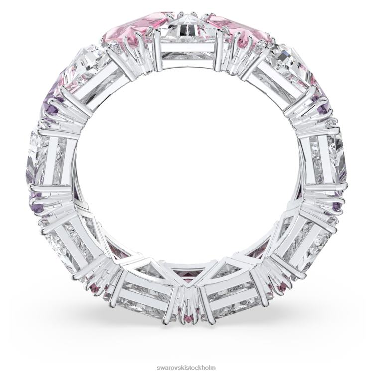 Swarovski Ortyx cocktailring P28L1058 Smycken triangelskuren, lila, rodiumpläterad
