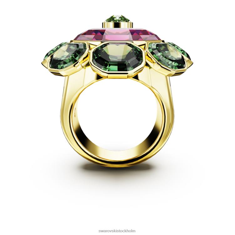Swarovski chroma cocktailring P28L1025 Smycken blandade snitt, flerfärgade, guldfärgade