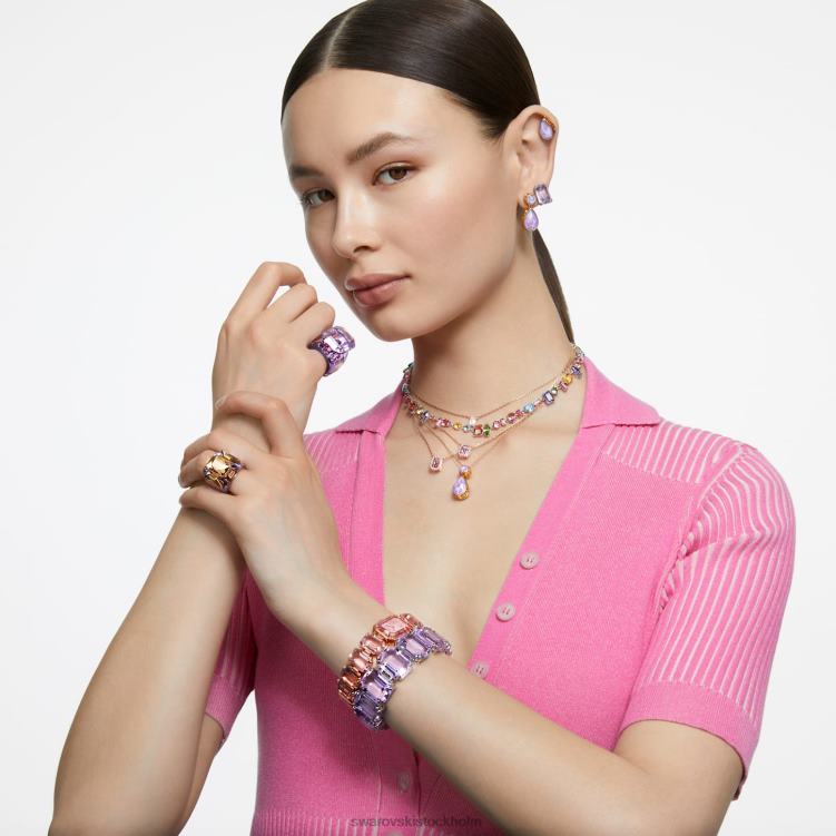 Swarovski chroma cocktailring P28L1051 Smycken lila, guldfärgad