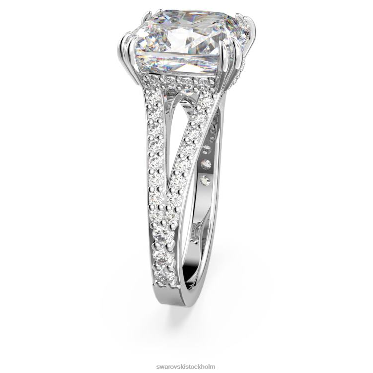 Swarovski constella cocktailring P28L1031 Smycken fyrkantig skuren, bana, vit, rodiumpläterad