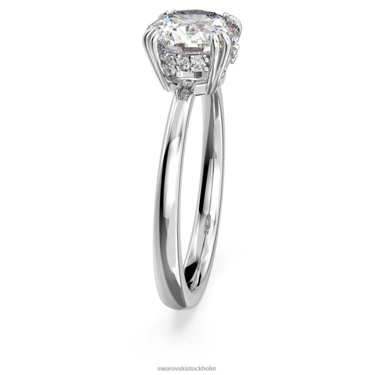Swarovski constella cocktailring P28L980 Smycken princess cut, vit, rodiumpläterad