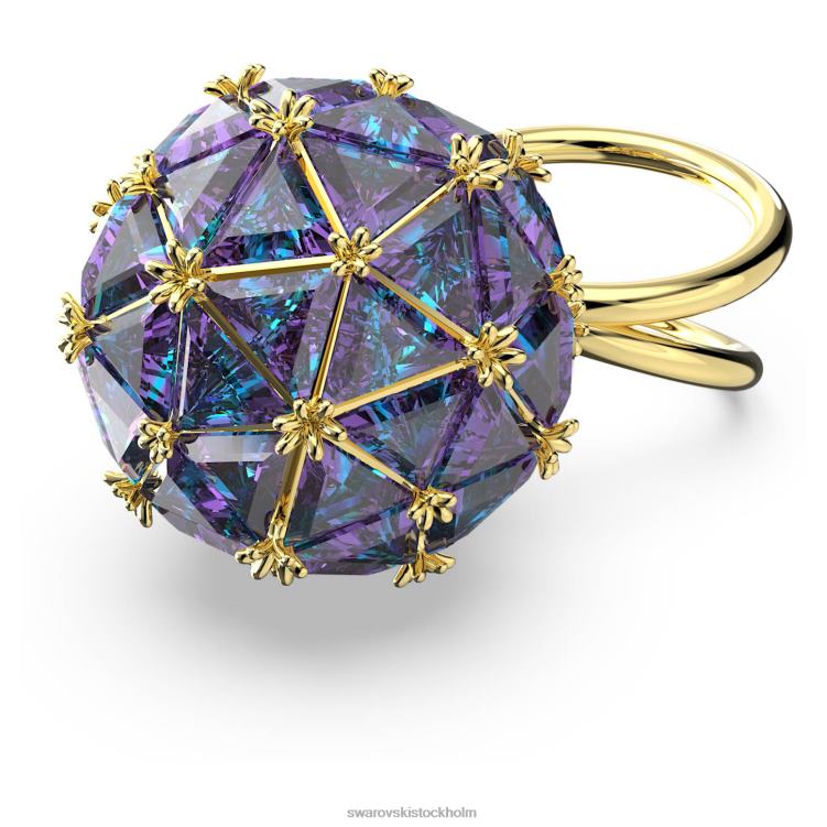 Swarovski curiosa cocktailring P28L1054 Smycken triangelskuren, blå, guldfärgad