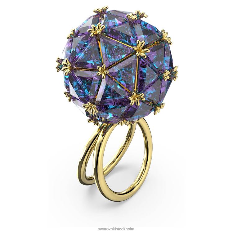 Swarovski curiosa cocktailring P28L1054 Smycken triangelskuren, blå, guldfärgad