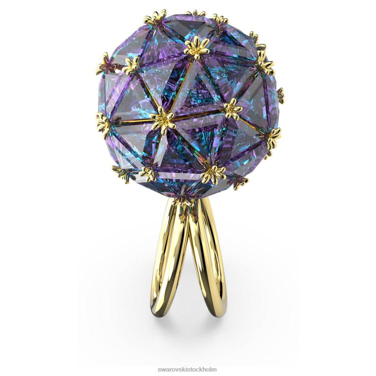 Swarovski curiosa cocktailring P28L1054 Smycken triangelskuren, blå, guldfärgad