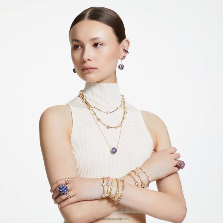 Swarovski curiosa cocktailring P28L1054 Smycken triangelskuren, blå, guldfärgad