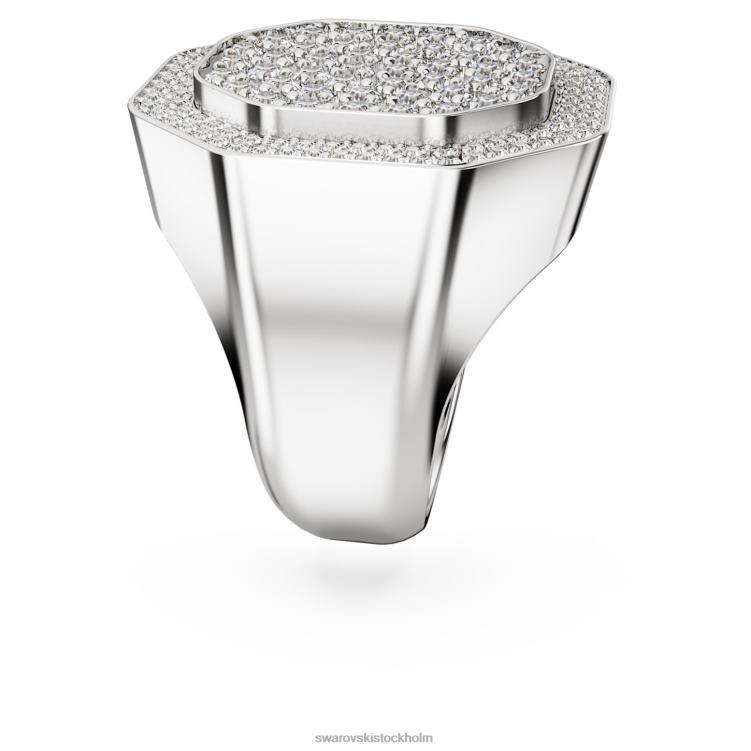 Swarovski dextera cocktailring P28L1027 Smycken oktagonform, vit, rodiumpläterad