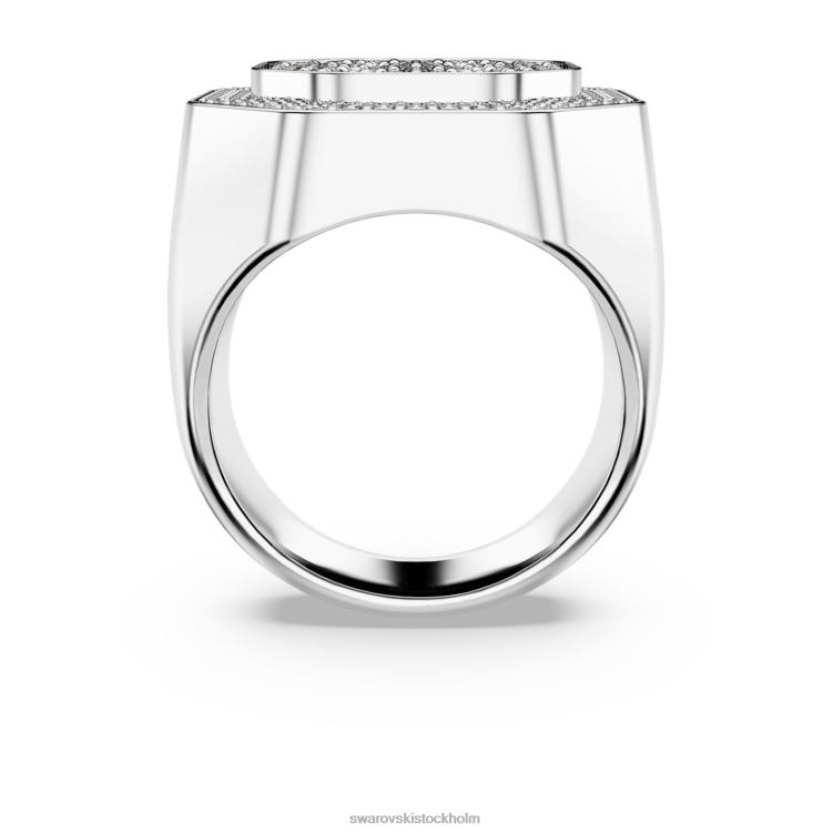 Swarovski dextera cocktailring P28L1027 Smycken oktagonform, vit, rodiumpläterad