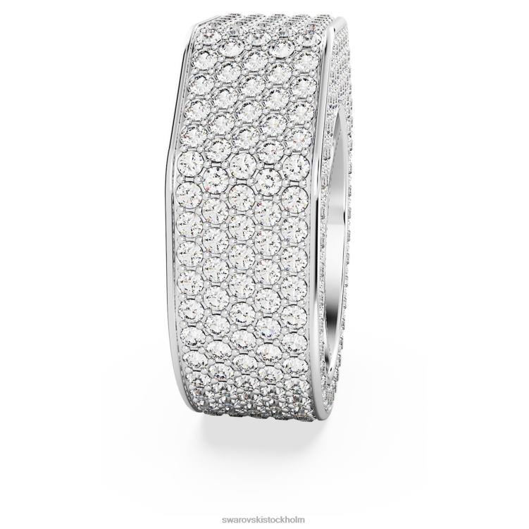 Swarovski dextera ring P28L1042 Smycken oktagonform, bana, vit, rodiumpläterad