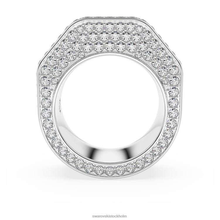Swarovski dextera ring P28L1042 Smycken oktagonform, bana, vit, rodiumpläterad