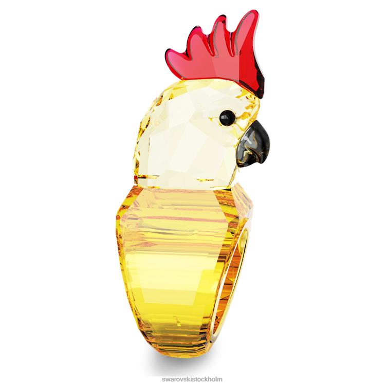 Swarovski idyllia cocktailring P28L1059 Smycken papegoja, flerfärgad, guldfärgad