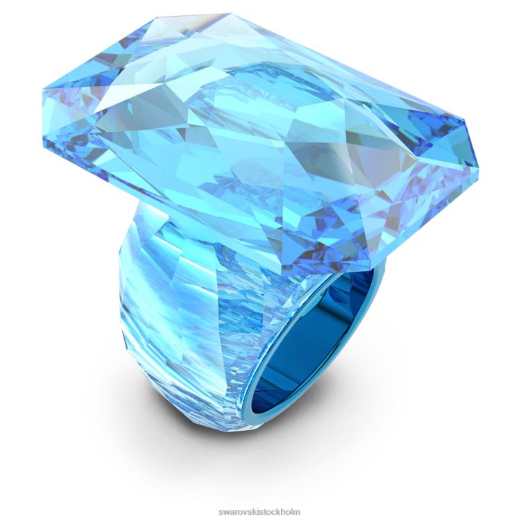Swarovski lucent cocktailring P28L1078 Smycken överdimensionerad kristall, octagon cut, blå