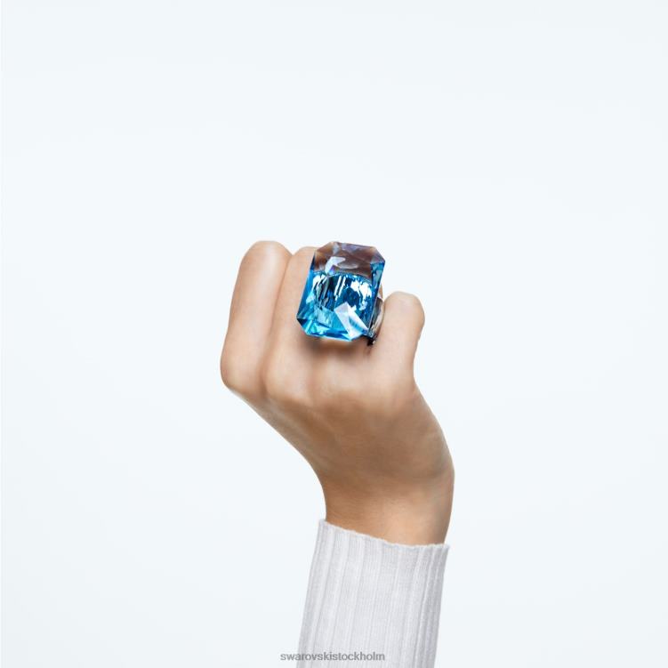 Swarovski lucent cocktailring P28L1078 Smycken överdimensionerad kristall, octagon cut, blå