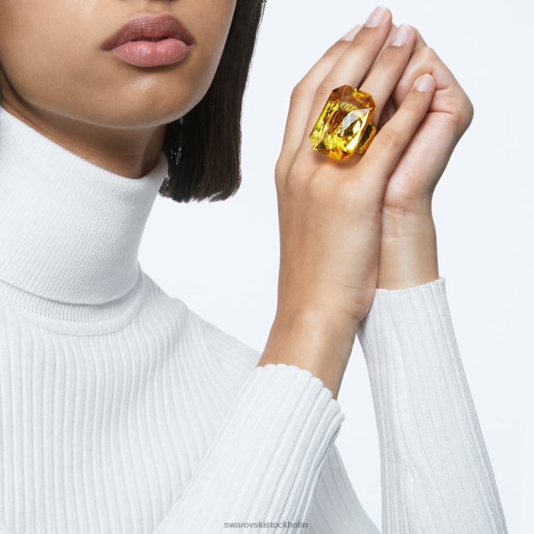 Swarovski lucent cocktailring P28L1079 Smycken överdimensionerad kristall, octagon cut, gul