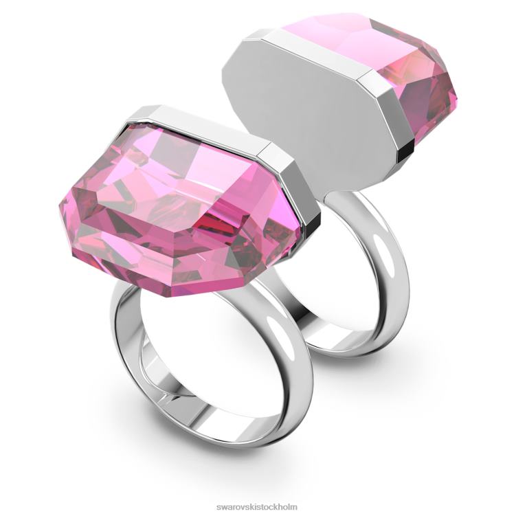 Swarovski lucent ring P28L1052 Smycken magnetisk stängning, rosa, rodiumpläterad