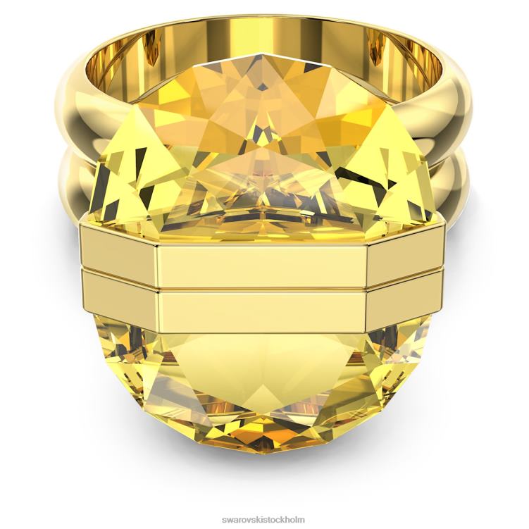 Swarovski lucent ring P28L1064 Smycken magnetisk stängning, gul, guldfärgad