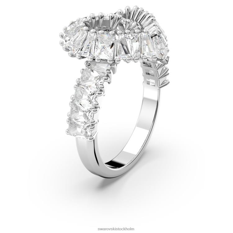 Swarovski matrix cocktailring P28L1095 Smycken blandade snitt, hjärta, vit, rodiumpläterad