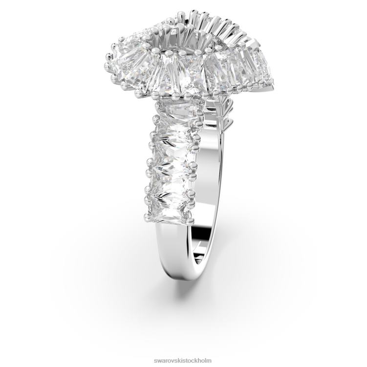 Swarovski matrix cocktailring P28L1095 Smycken blandade snitt, hjärta, vit, rodiumpläterad