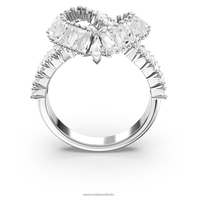 Swarovski matrix cocktailring P28L1095 Smycken blandade snitt, hjärta, vit, rodiumpläterad