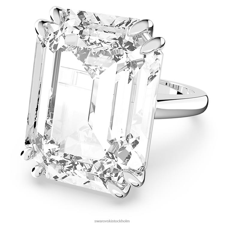 Swarovski mesmera cocktailring P28L1029 Smycken octagon cut, vit, rodiumpläterad