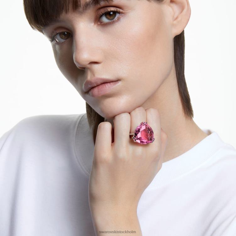Swarovski millenia cocktailring P28L1073 Smycken triljantskuren, rosa, rodiumpläterad