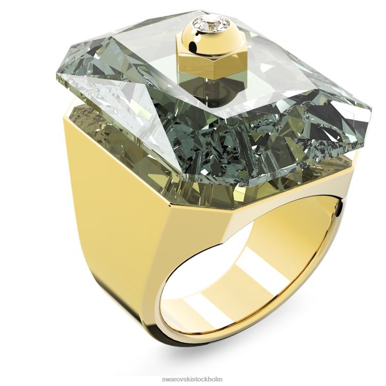 Swarovski numina cocktailring P28L1086 Smycken oktagonslipad, grå, guldfärgad