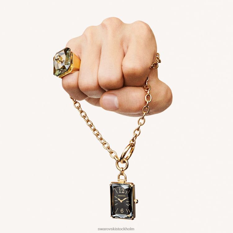 Swarovski numina cocktailring P28L1086 Smycken oktagonslipad, grå, guldfärgad